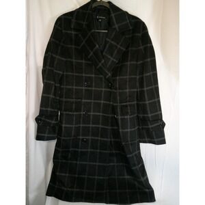 INC International Concepts Mens Plaid Wool Blend Overcoat Jacket XS $180‎ NWT